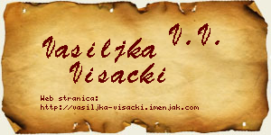 Vasiljka Višacki vizit kartica
